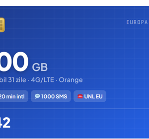 eSIM Europa 100GB — Date + Apeluri + SMS